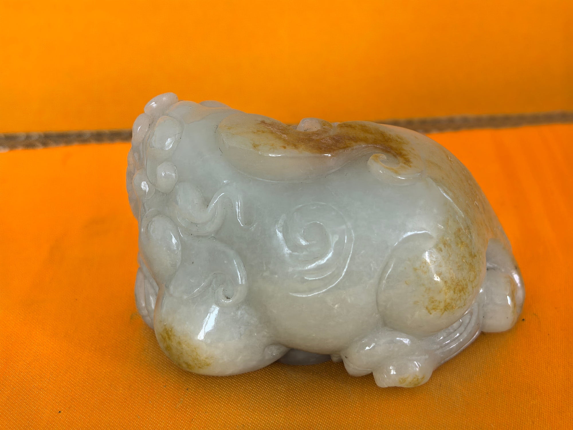 Hetian Seed Material-Evil-Repelling Gold-Swallowing Beast
