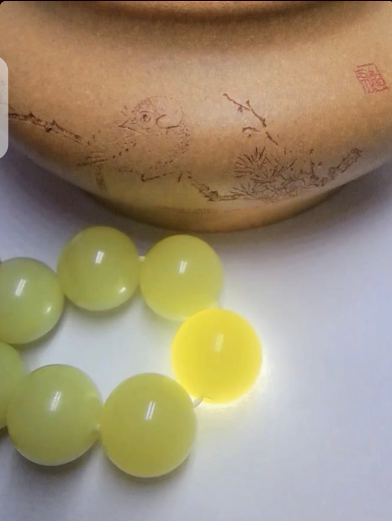 Hetian Yellow Jade-Lucky Bead Bracelet