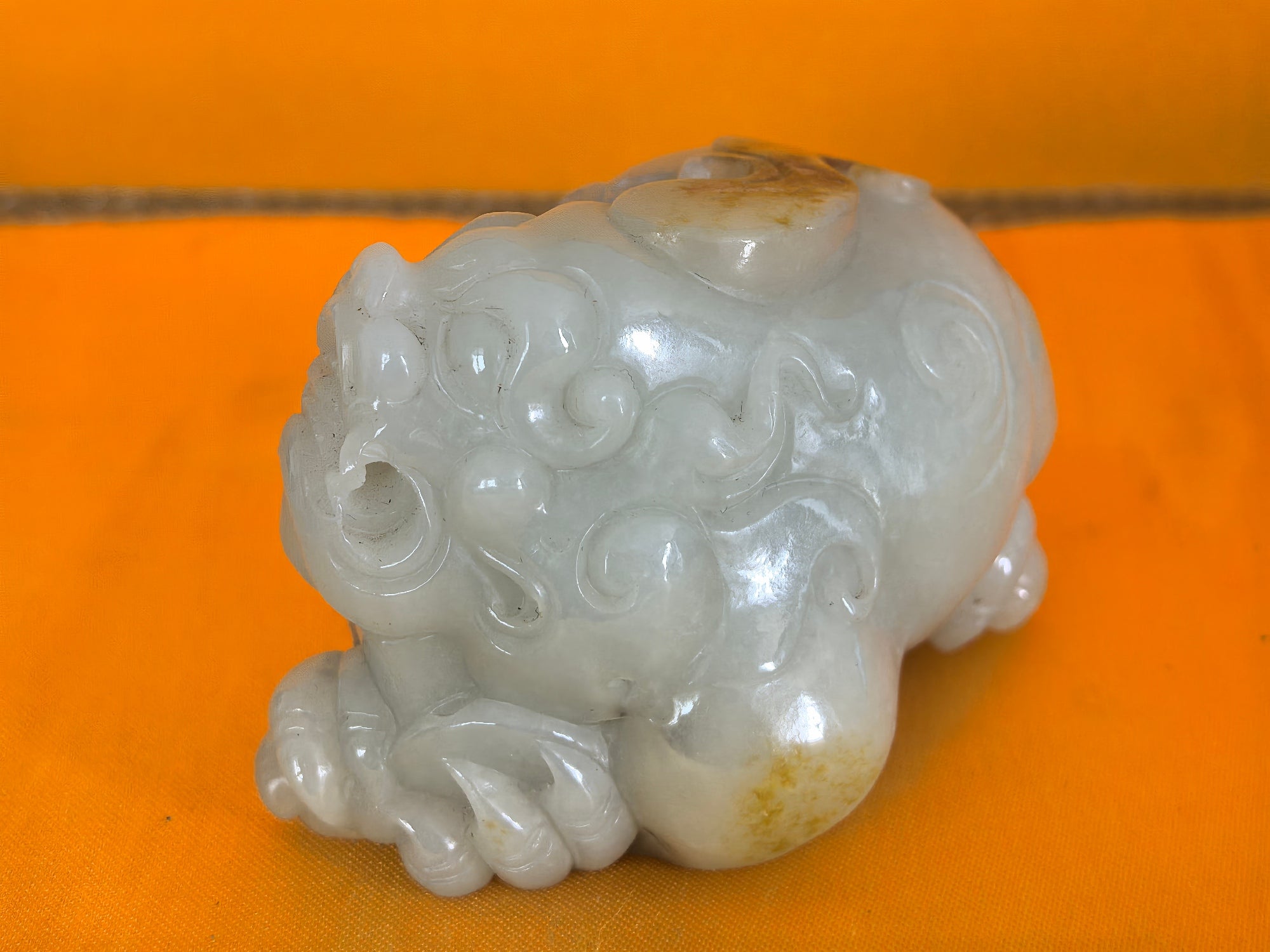 Hetian Seed Material-Evil-Repelling Gold-Swallowing Beast