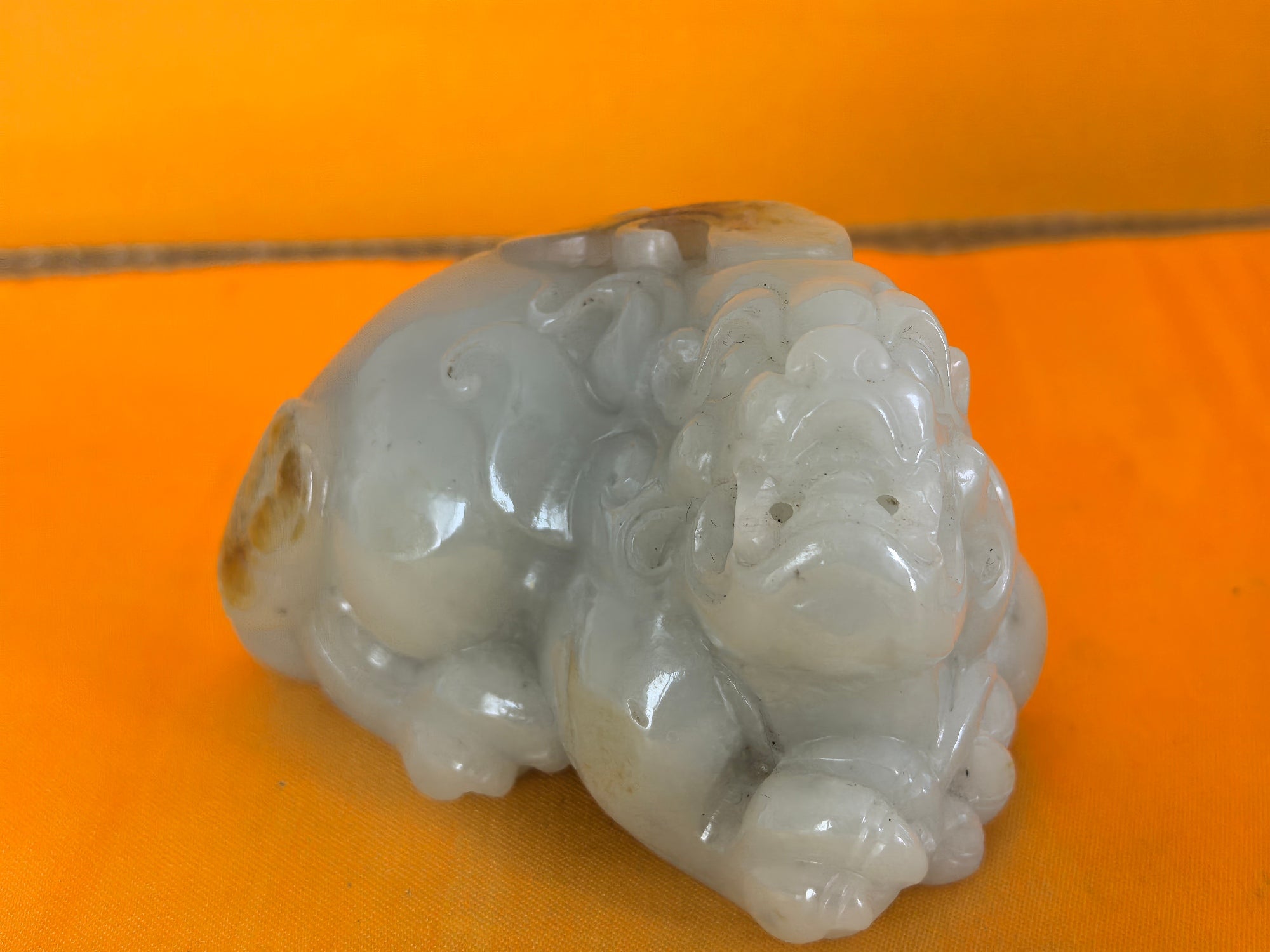 Hetian Seed Material-Evil-Repelling Gold-Swallowing Beast