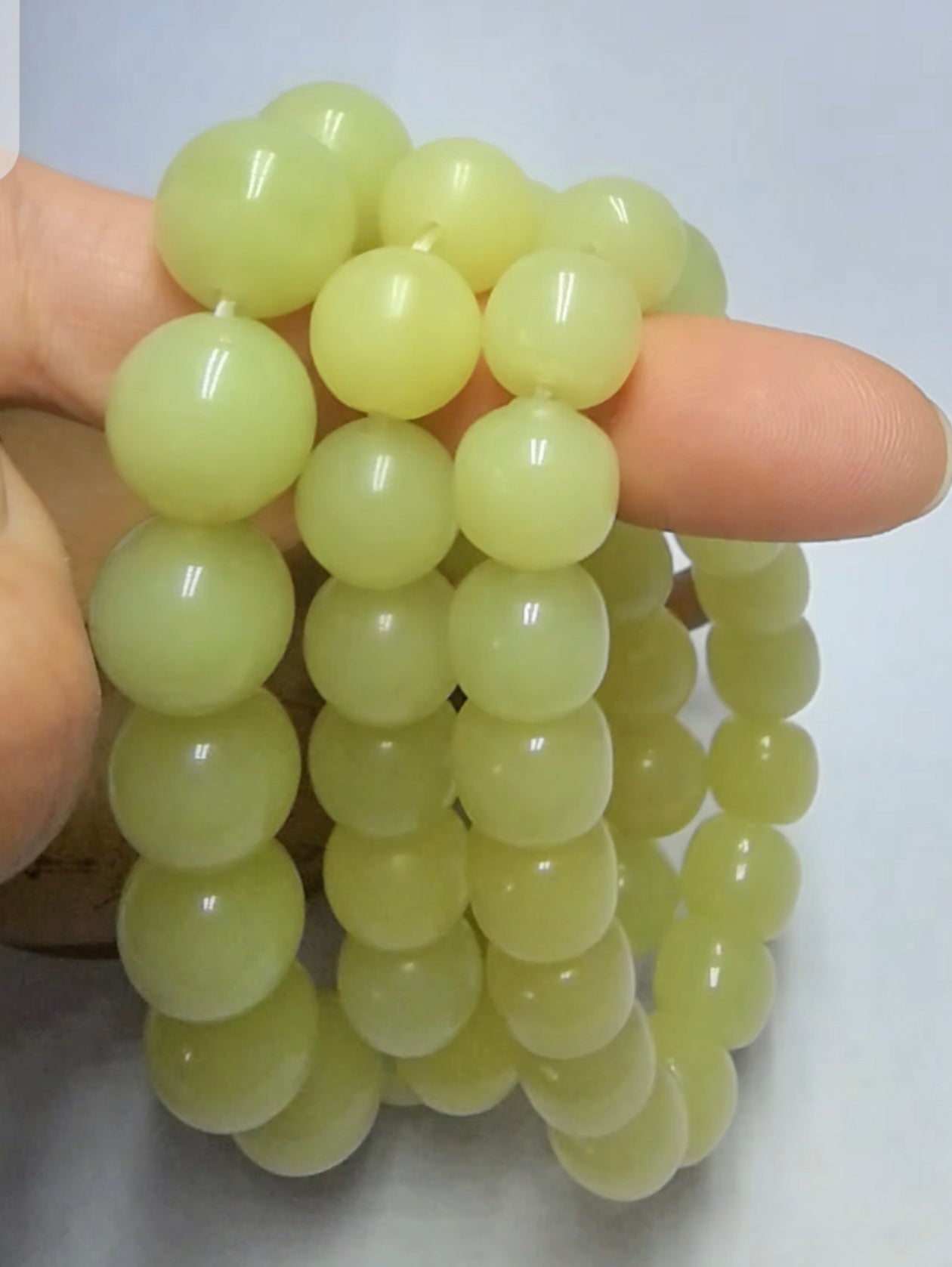 Hetian Yellow Jade-Lucky Bead Bracelet
