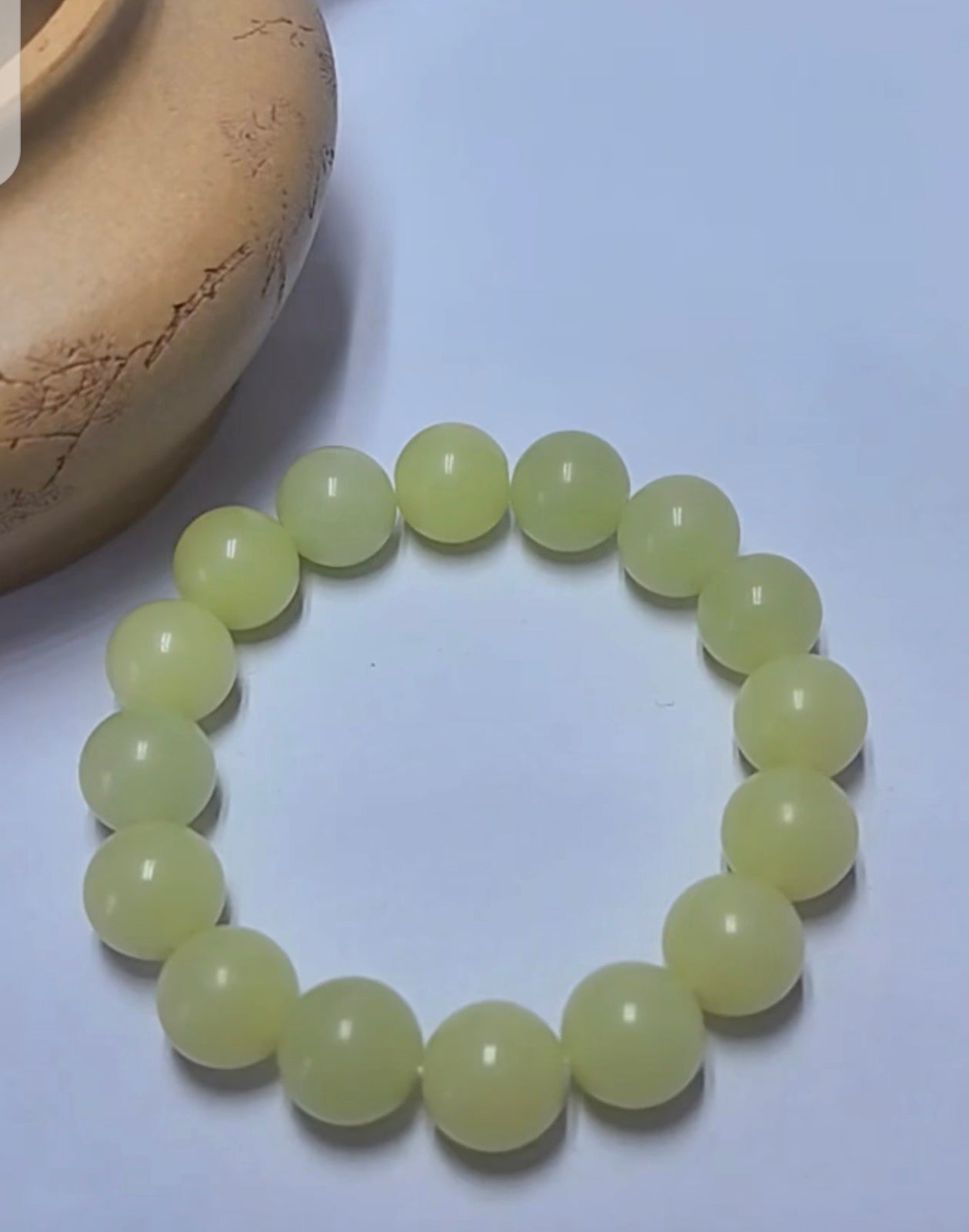 Hetian Yellow Jade-Lucky Bead Bracelet