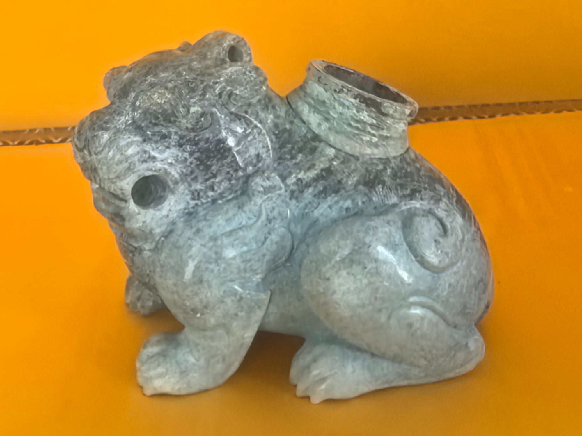 Hetian Seed Material-Tiger Shape (Tiger is the King) Pill Jar