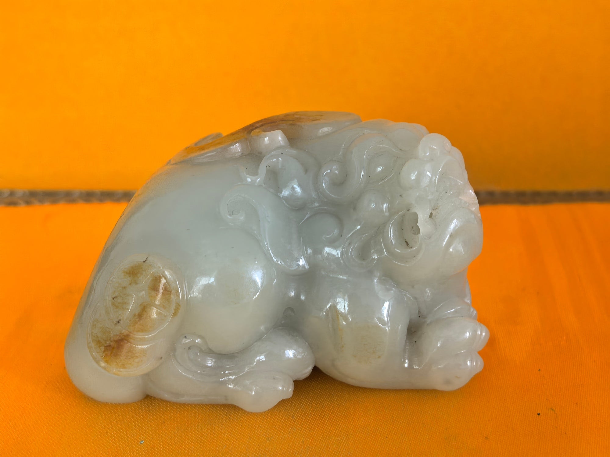 Hetian Seed Material-Evil-Repelling Gold-Swallowing Beast